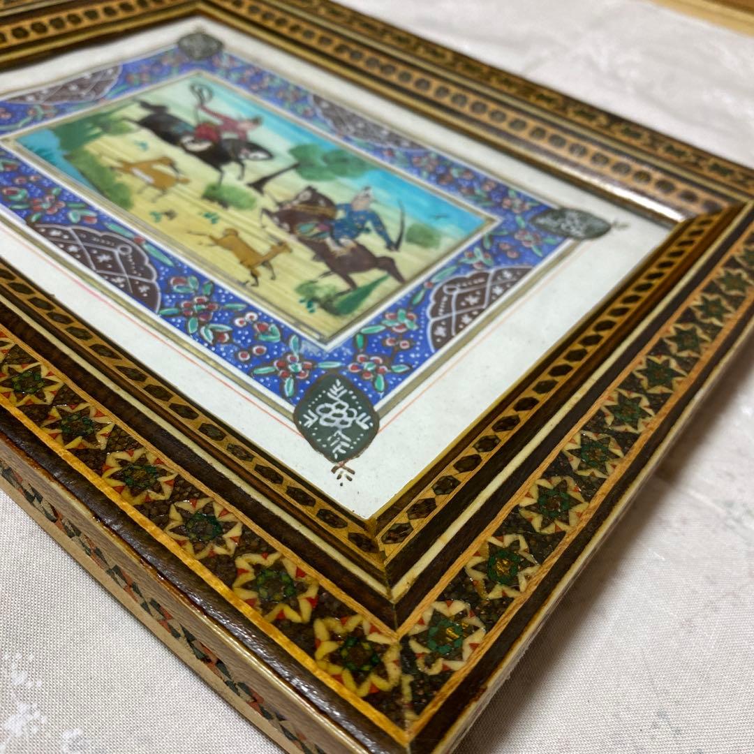 ペルシャ（イラン）ミニアチュール（細密画） ハータムカーリー（寄木