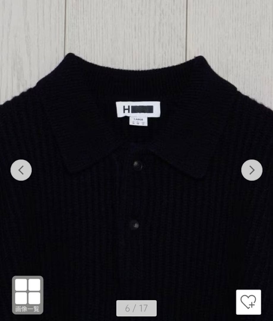 H BEAUTY&YOUTH ウールカシミヤリブ2B ニットポロシャツ - メルカリ