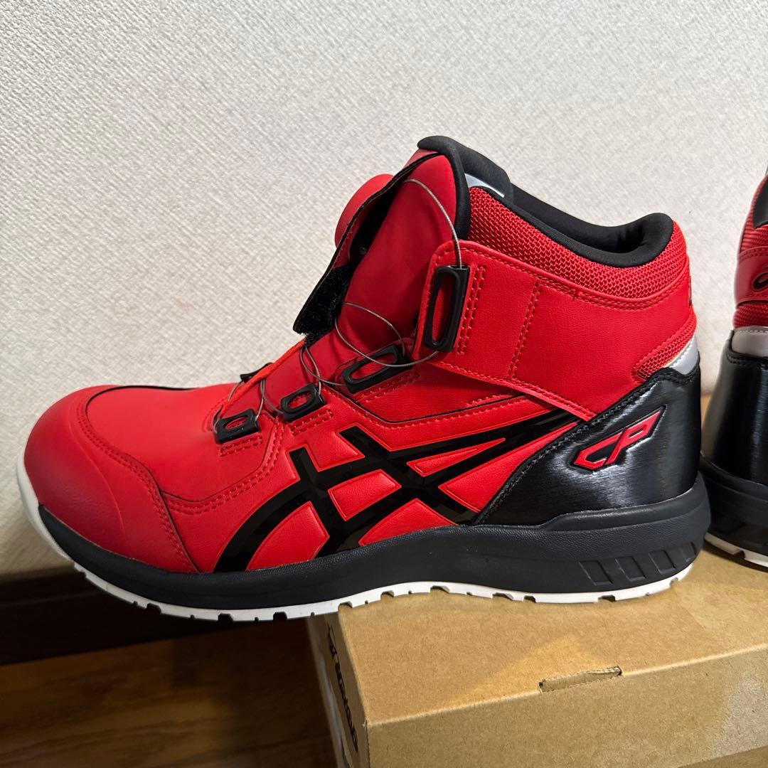 asics BOA安全靴 26.5cm レッド