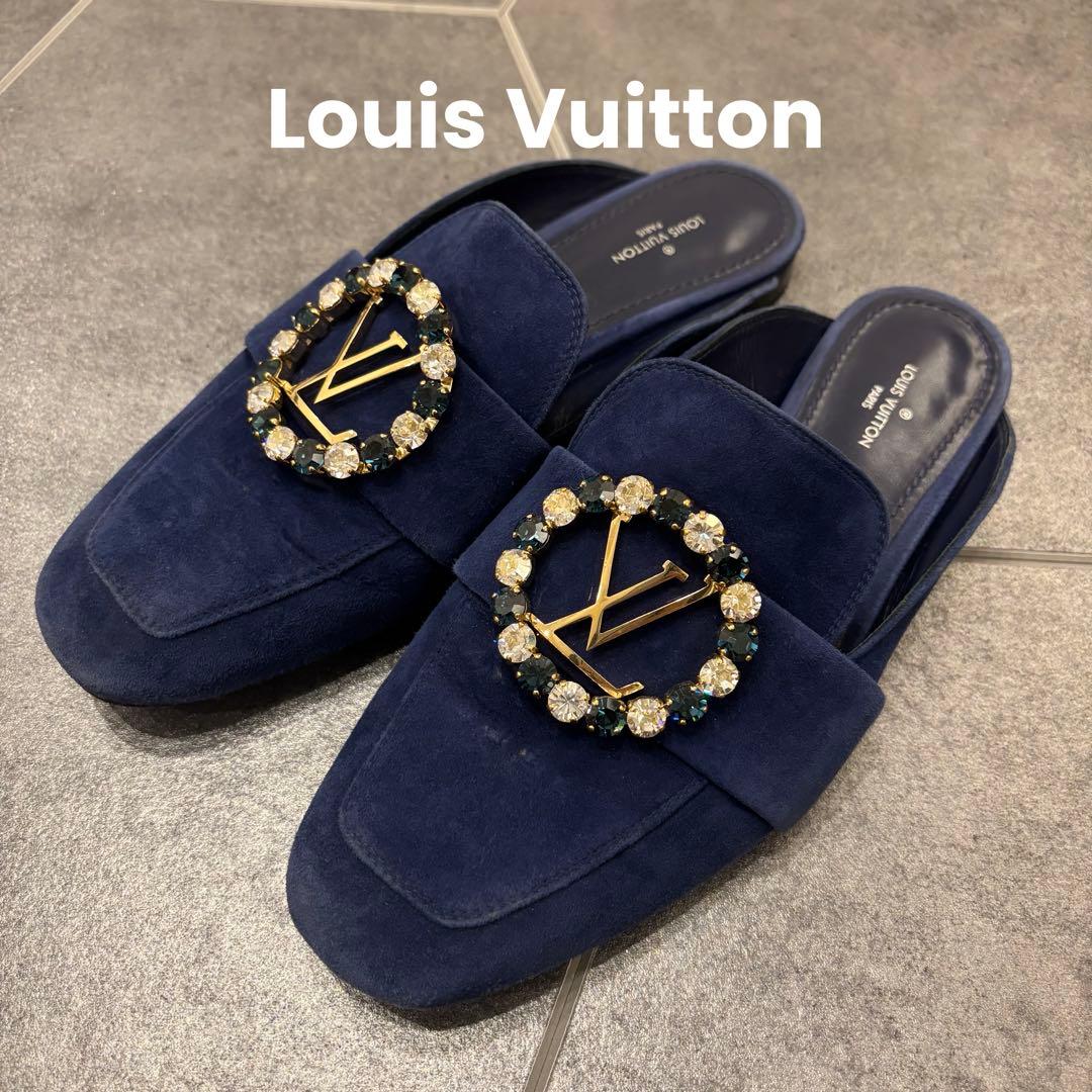 ルイ・ヴィトン　ビジュー　LVロゴ フラット　ミュール　スリッポン　サンダル 楽天市場】ルイヴィトン サンダル LVコージー ライン ミュール メンズ