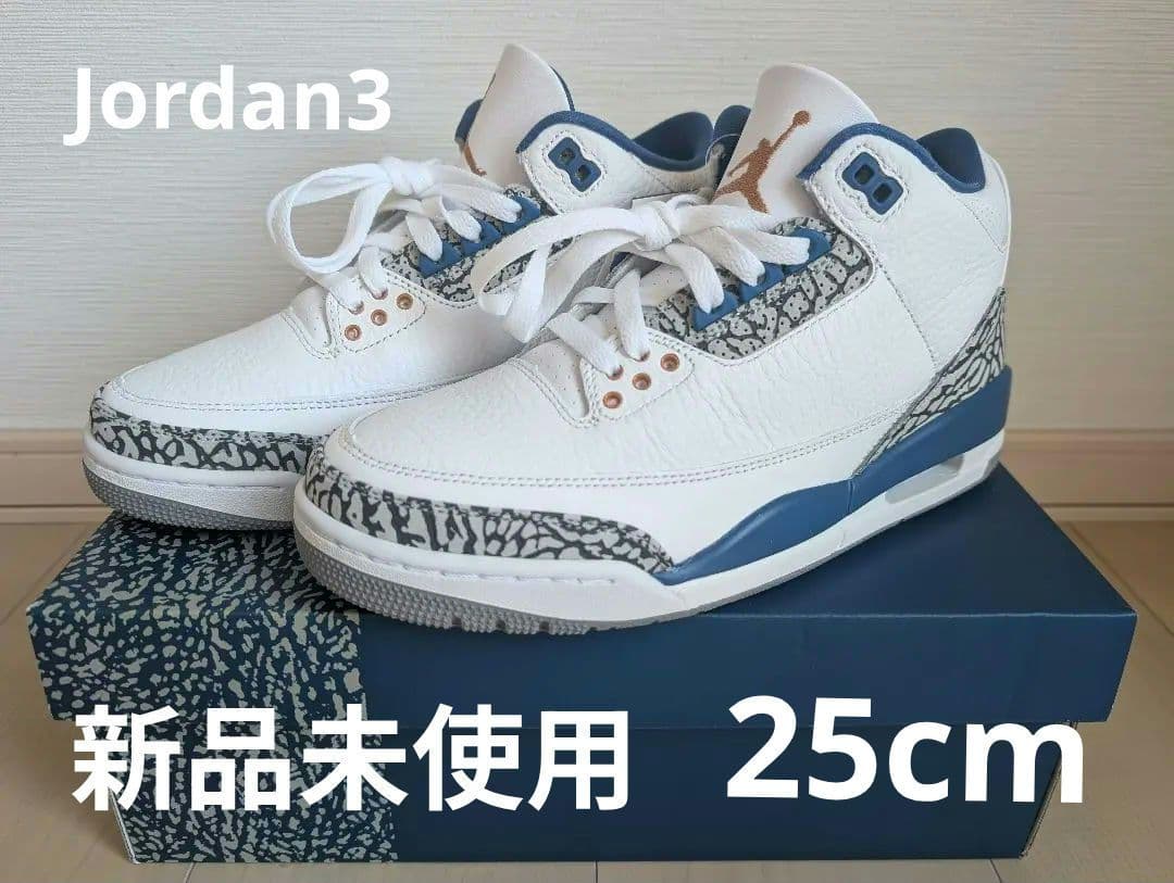 本日限り！新品未使用Air Jordan 3 ウィザーズ　25cm Nike Air Jordan 3 Retro “Wizards”が国内6月6日／6月9日に発売予定