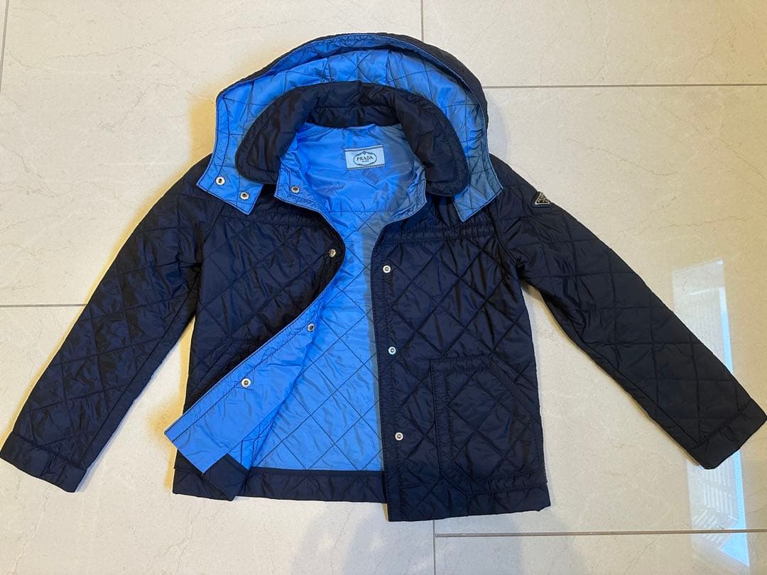 PRADA プラダ キルティングジャケット 10サイズネイビー/ブルー