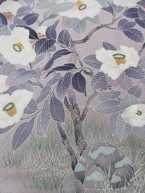 着用少ない！友禅＊カメリア＊優美＊絵羽＊訪問着＊トールサイズ＊１６９ｃｍ＊裄６７
