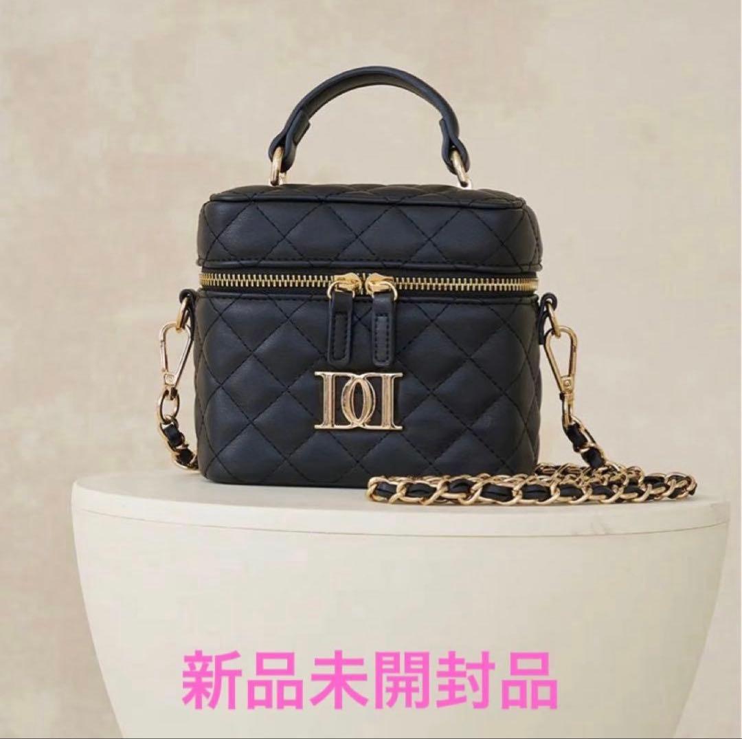 darich 【ゴールドパーツ】キルティングスクエアミニバッグ BLACK