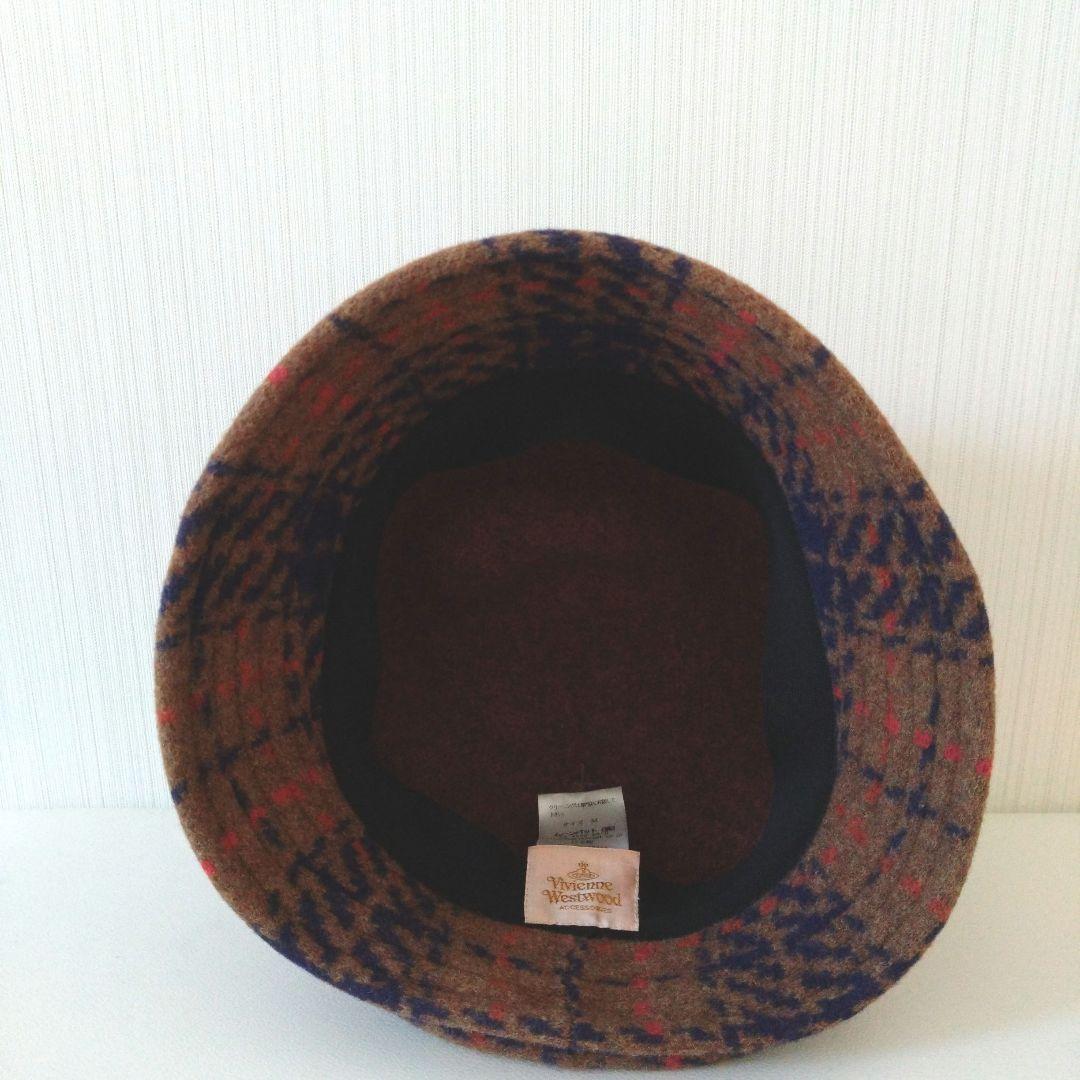 ヴィヴィアンウエストウッド ウール チェック 帽子 - メルカリ