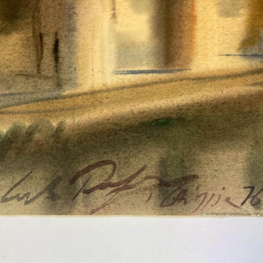 カルロ・ルヴァニャン｜キオッジャ｜ 水彩画｜原画｜20世紀