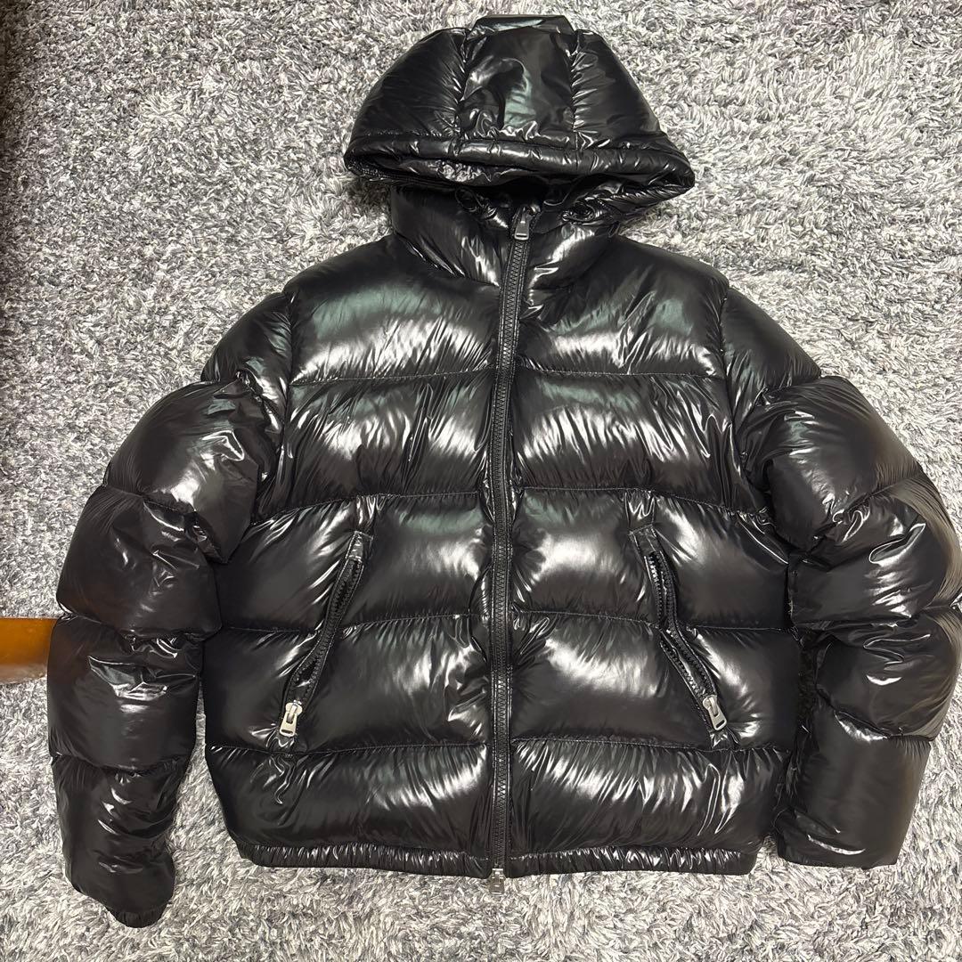 ZARA ブラック フード付きダウンジャケット テカテカダウン - メルカリ