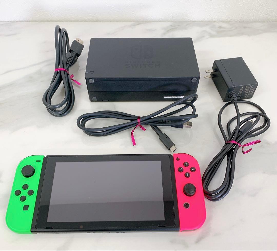 ＄Nintendo Switch HAC-001 本体　ネオンピンク　グリーン Nintendo Switch HAC-001(-01) 32GB Video Game System - Neon Pink