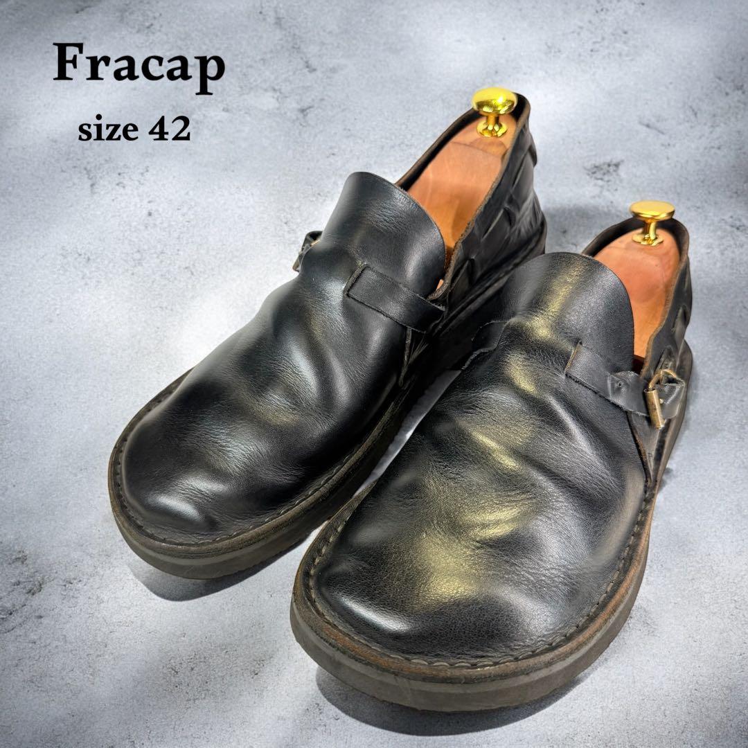 fracap プラカップ　シューズ（42）本革　オーロラシューズ　イタリア製　黒 Fracap(フラカップ)｜トレッキングシューズ/ブラック の通販｜ELLESHOP
