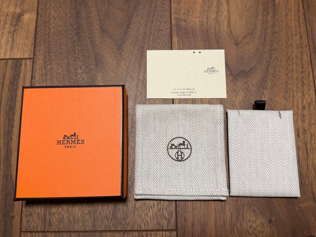 美品 エルメス ネックレスケース 空箱 保存袋 巾着袋 現行品