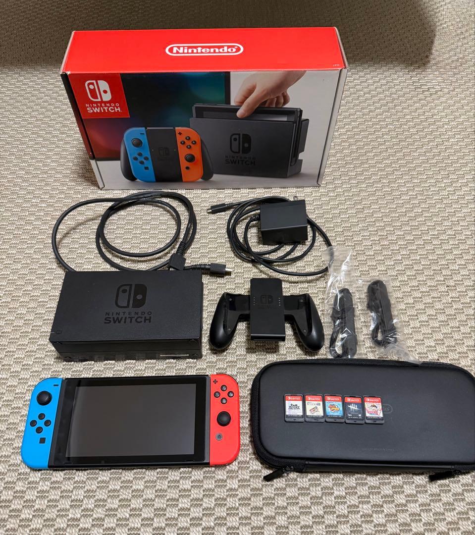Nintendo Switch ネオンブルー/ネオンレッド 本体 ゲーム5本付き Amazon.co.jp: 【整備済み品】 Nintendo Switch ネオンブルー・ネオン