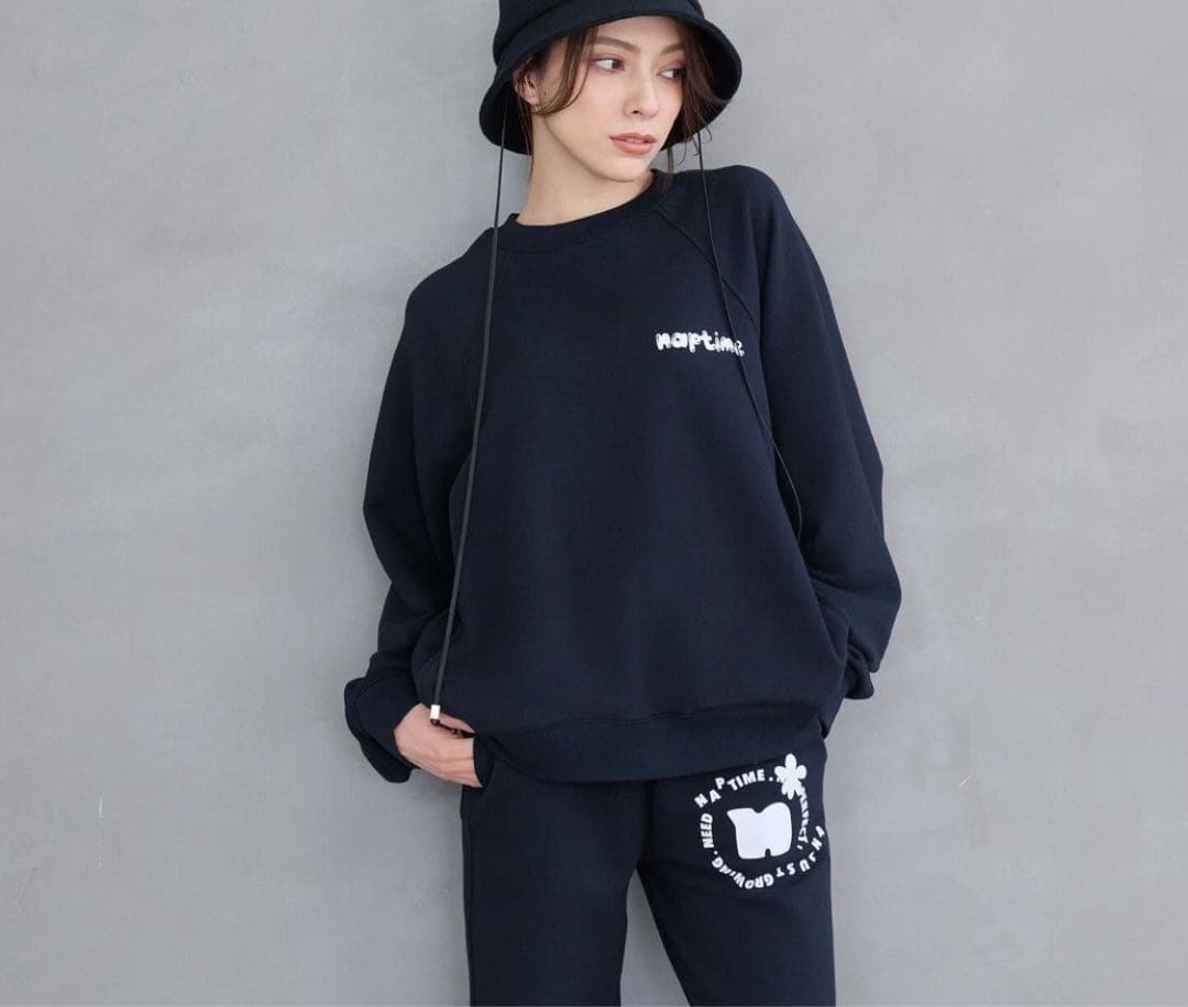 ナップタイム naptime. Nissy 西島隆弘 スウェット プルオーバー黒