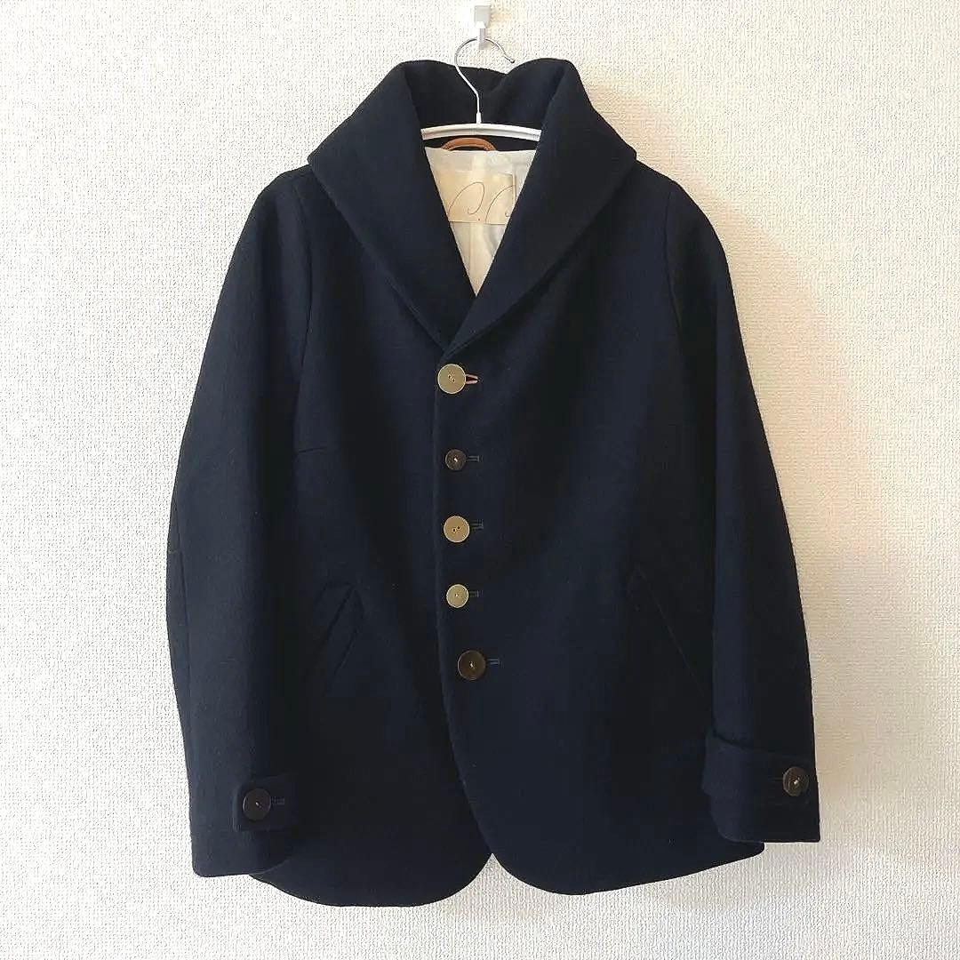 【美品】パラスパレス ダークネイビー ウール ミドル ジャケット M 美品】パラスパレス ダークネイビー ウール ミドル ジャケット M