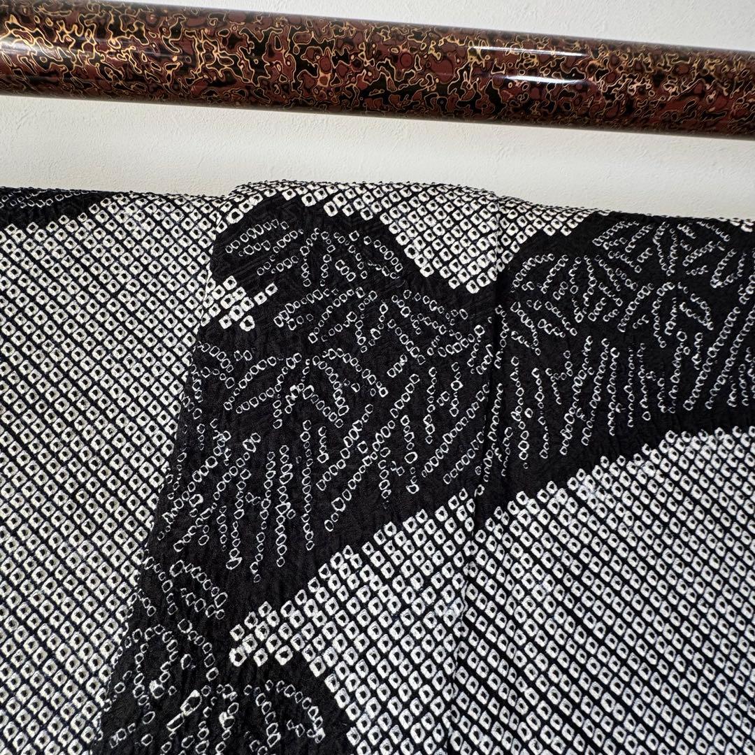 超美品 正絹 袷 現代 広襟 訪問着 着物 黒 総絞り 絞り 162裄67 - メルカリ