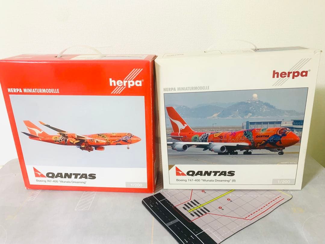 ヒラマヤの雪男‼️ｈｅｌｐａ製／カンタス航空Ｂ７４７－４００／２機セット ヒラマヤの雪男様専用‼️helpa製／カンタス航空B747－400