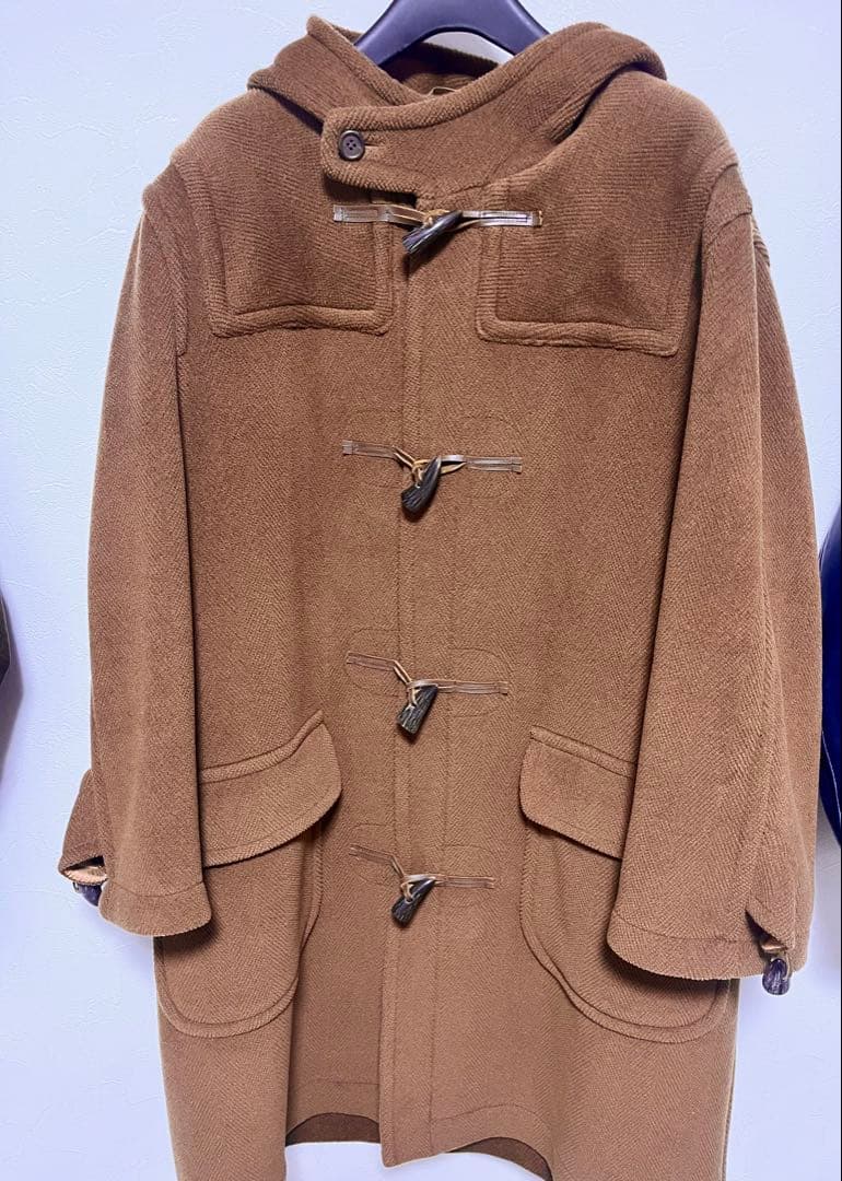 エルメス生地 ヴィンテージ グレンフェル ダッフルコート ブラウン HERMES（エルメス） ヴィンテージ グレナン金具 キャメル100