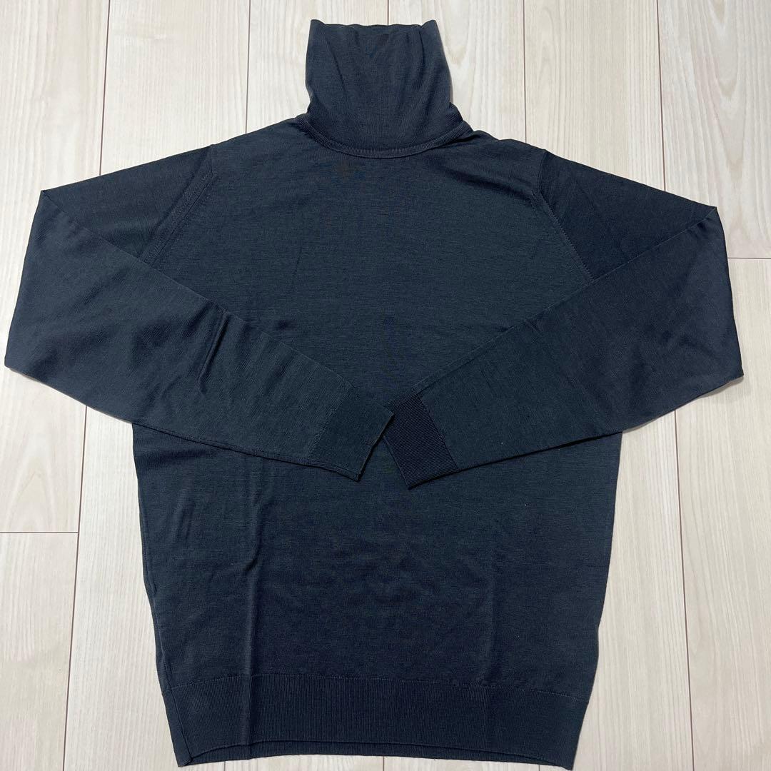 着用少　美品　JOHN SMEDLEY タートルネックセーター Lサイズ グレー JOHN SMEDLEY（ジョンスメドレー） ニット セーター 「Eco Cashmere