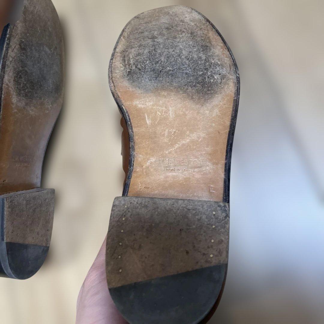 【美品】 J.M.WESTON 25.5 ブラウンレザー ローファー