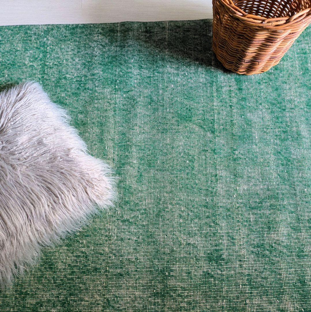 109×198 オーバーダイ グリーンワンカラー　トルコヴィンテージラグ 109×198 オーバーダイ グリーンワンカラー トルコヴィンテージラグ 109