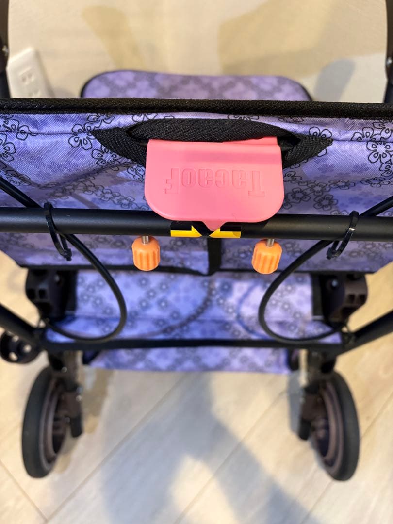 美品】幸和製作所 SLT08 カゴノア L パープル シルバーカー 花柄