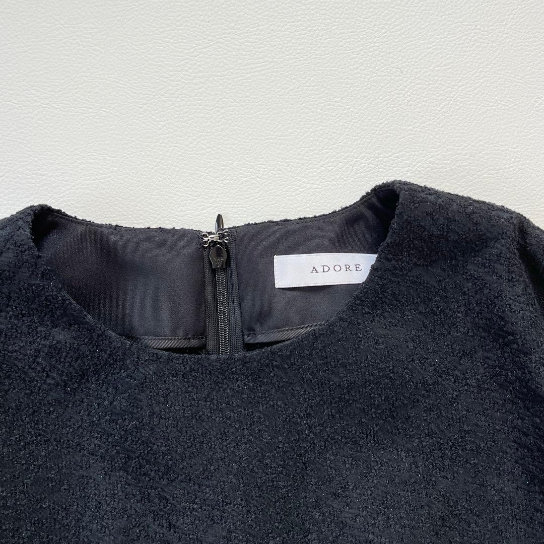 タグ付き✨23年 アドーア ラメブークレブラウス ブラック 38 - メルカリ