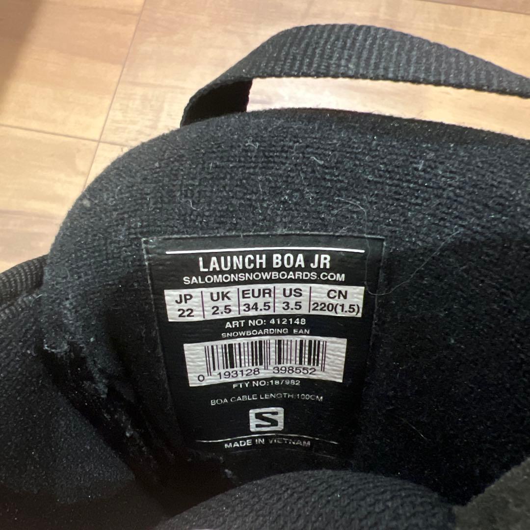 SALOMON　LAUNCH BOA Jr. 22cm ボア　22.0cm