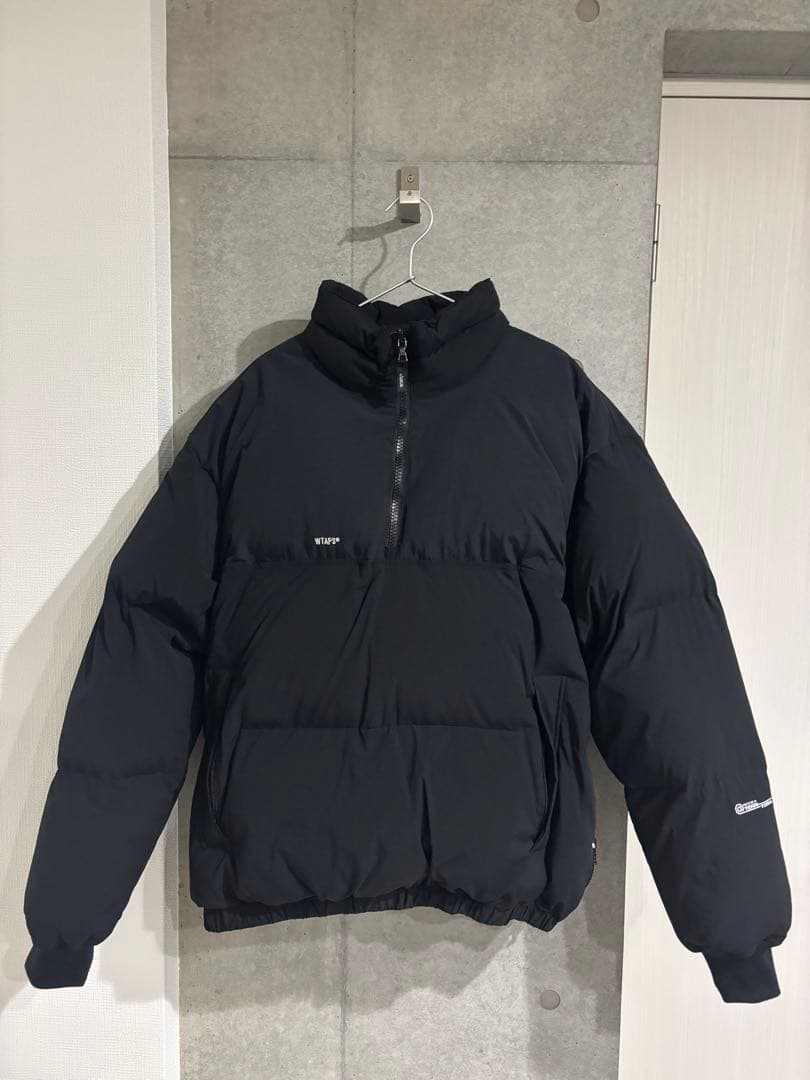 値下げWTAPS ハーフジップ ダウンジャケット ブラック X 03 - メルカリ