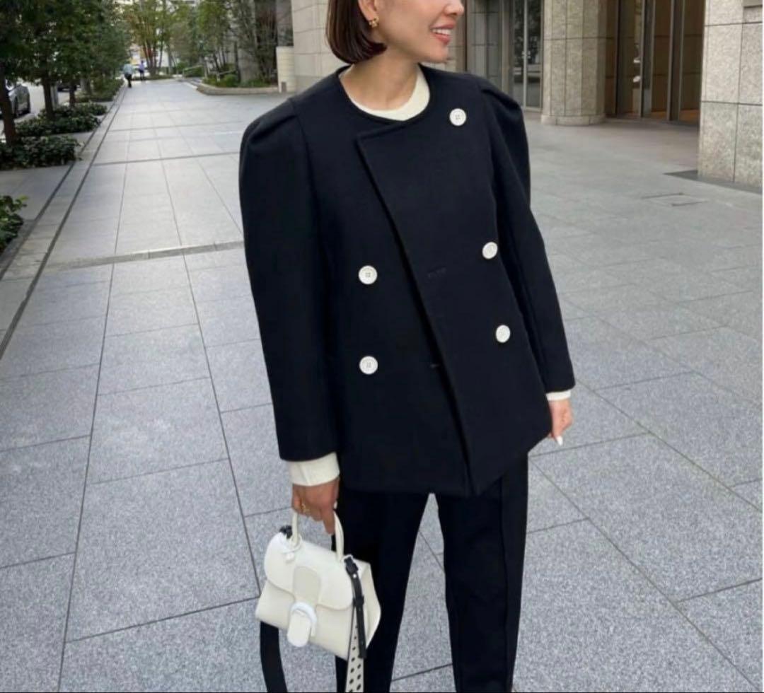 OHGA パフコート　黒　PUFF コート　オーガ　美品　ブラック PUFF COAT | OHGA