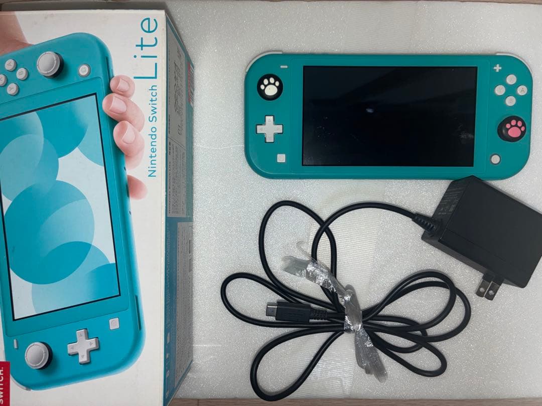 ☆中古品☆ Switch Lite ターコイズ 本体+アダプター+箱 - メルカリ