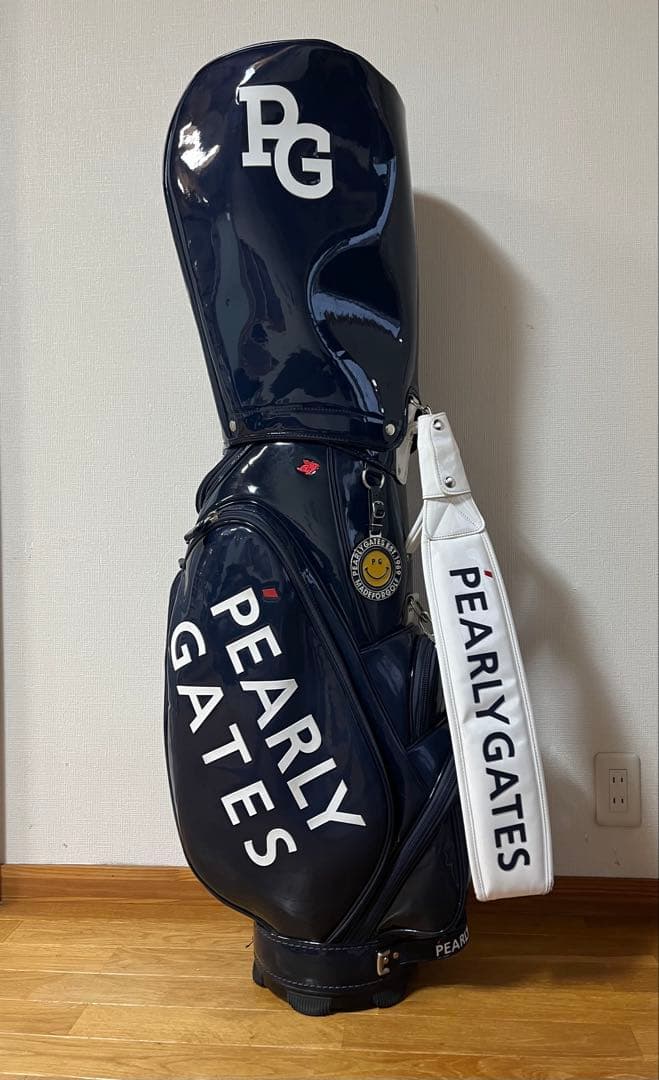 パーリーゲイツエナメルキャディバッグ【ネイビー】 - メルカリ