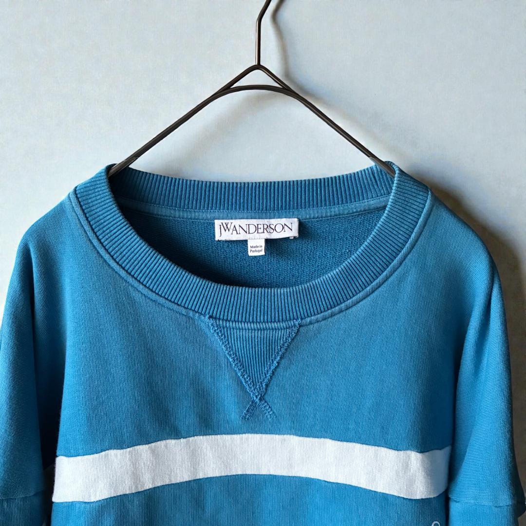 J.W.Anderson 24ss ボーダースウェット 青 M