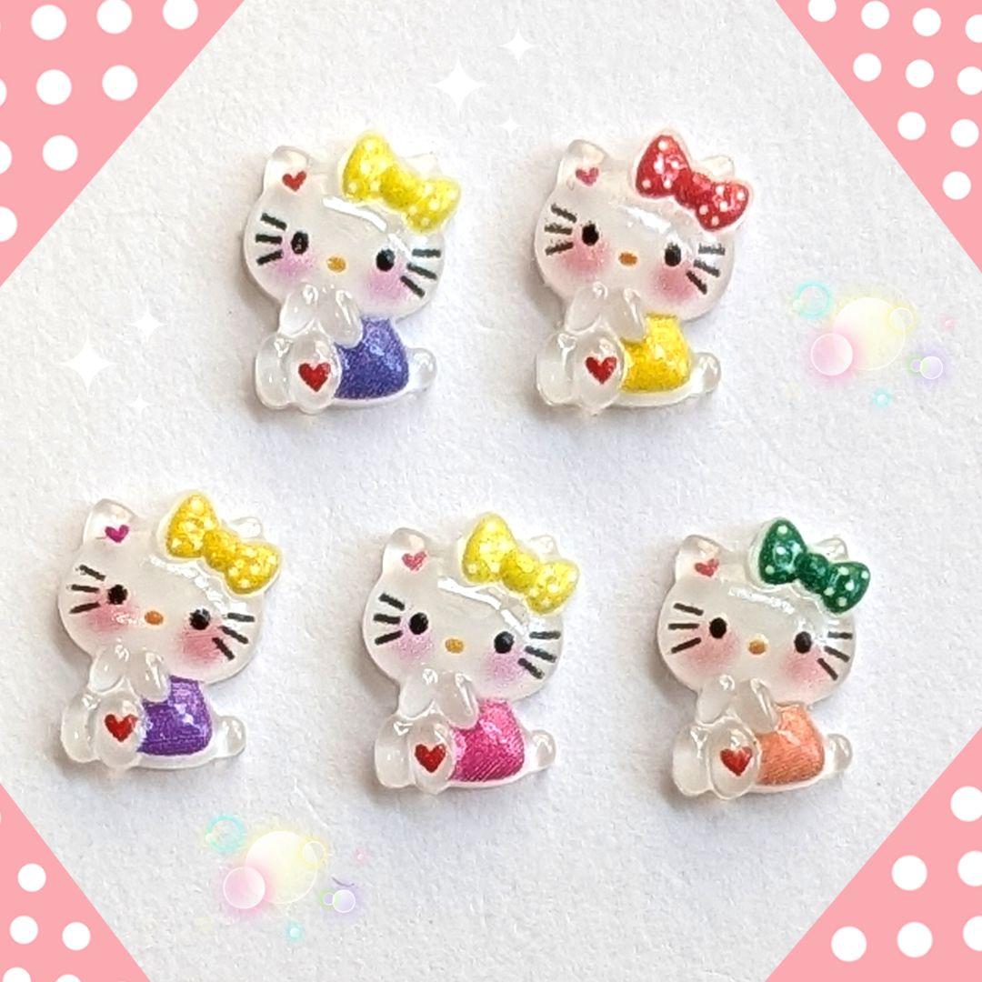キティちゃん ネイルパーツ ハローキティ キャラクター 3d 横向き5色