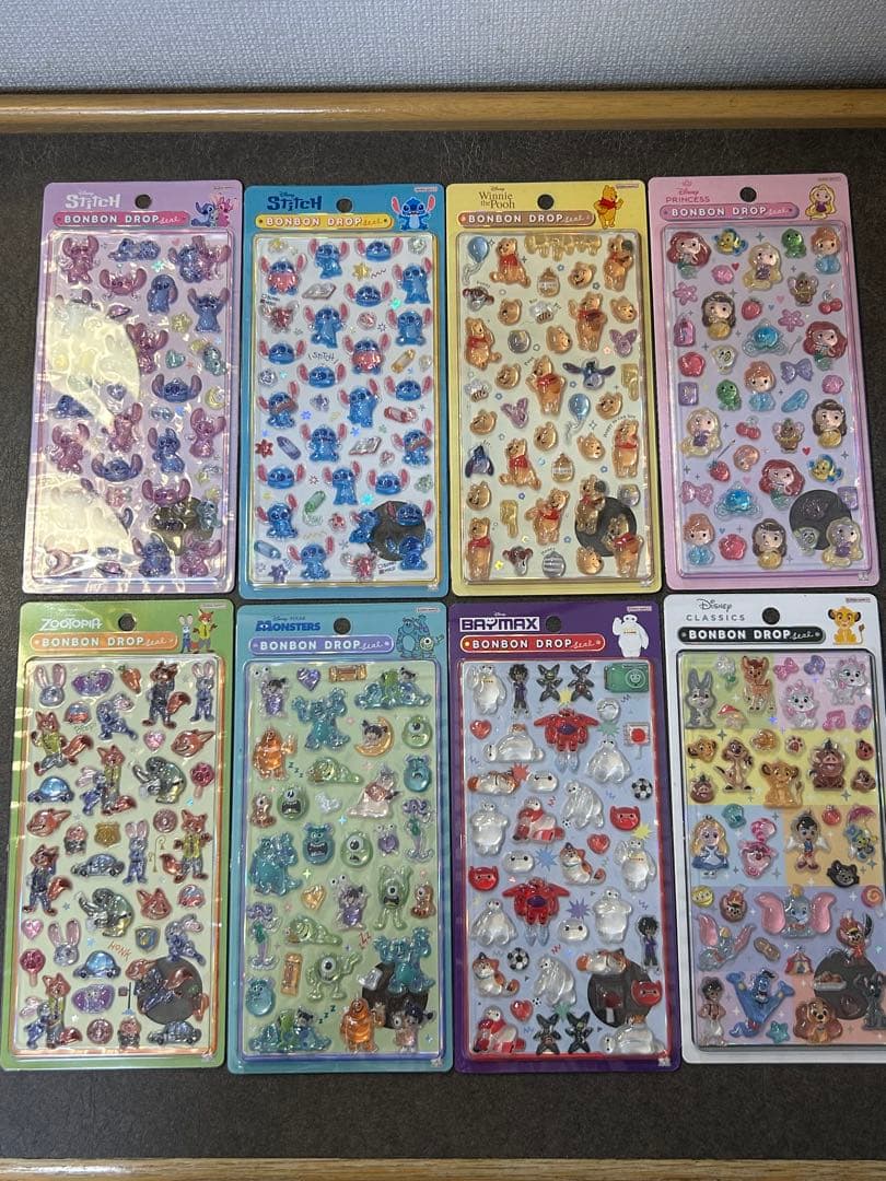 【正規品】ディズニーボンボンドロップシール8枚セット ボンボンドロップシール 正規品 ディズニー 8種セット｜Yahoo!フリマ
