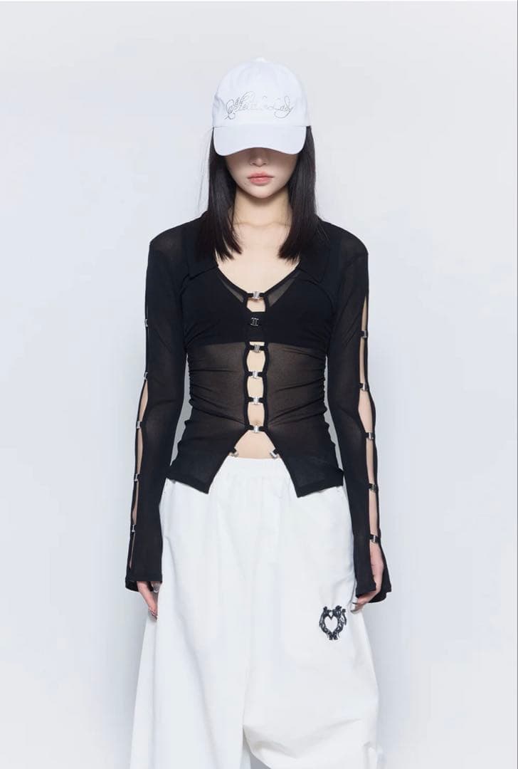 Theredthread sheer hook tops