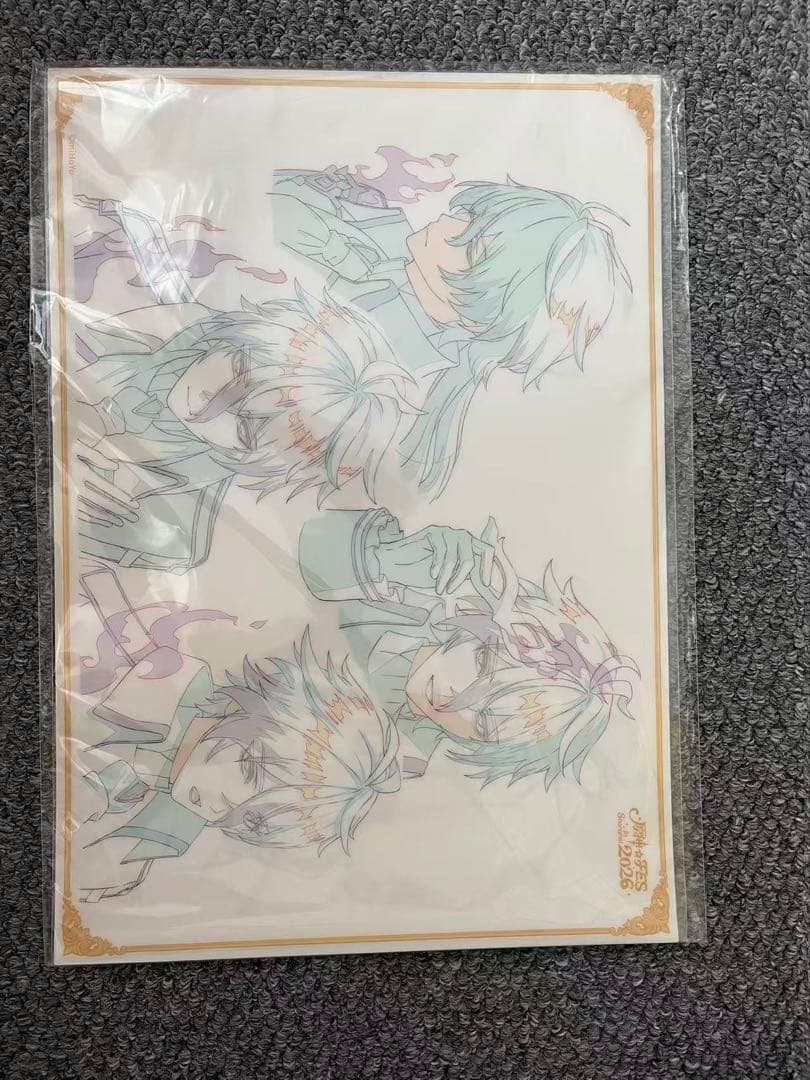 即発送 原神fes チケット 特典PVCデスクマット 原画ポスト フリンズ