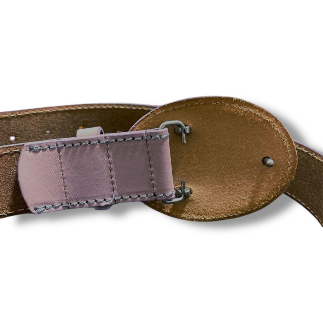 美品】Vivienne Westwood 薄紫 薄ピンク レザーベルト 刺繍 - メルカリ