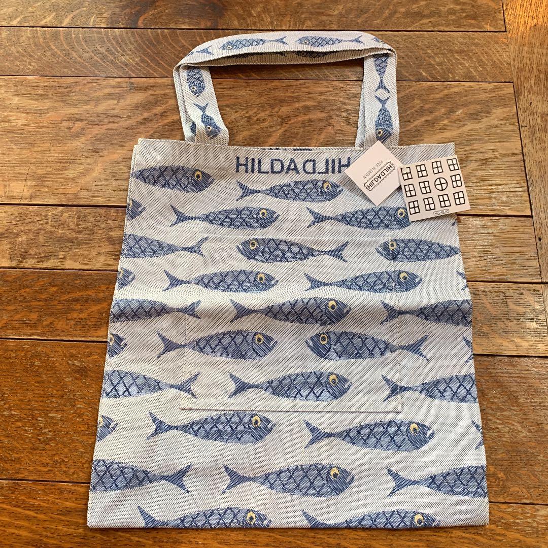 スウェーデン ヒルダヒルダ ジャカード織 トートバッグ フィッシュ