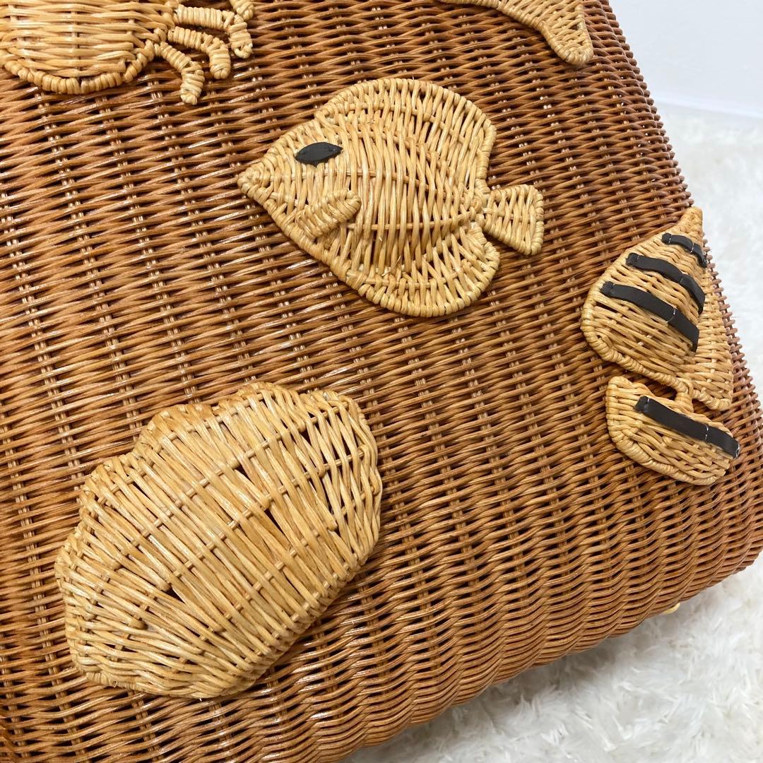 SEVENTEN セブンテン マリンモチーフ ラタントート カゴバッグ 極美品