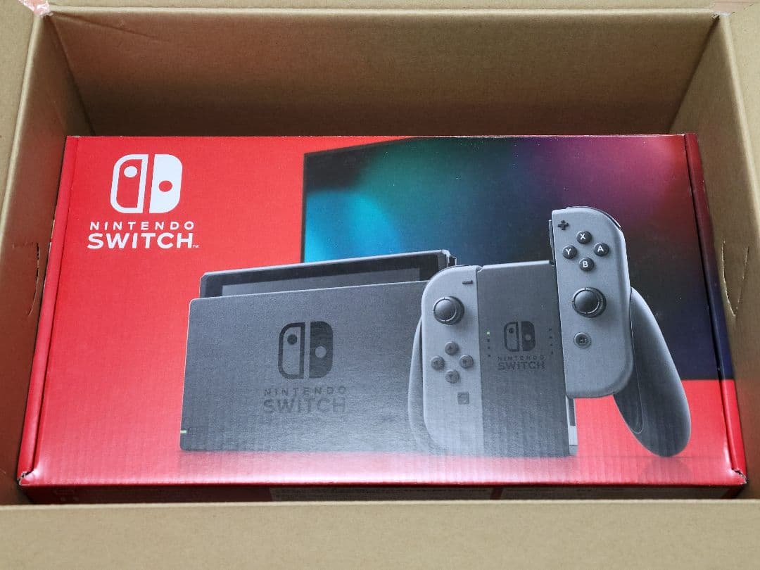 Nintendo Switch グレー 本体　バッテリー強化版　スイッチ 美品/新品スティック交換済/バッテリー強化版】Switch 本体 グレー