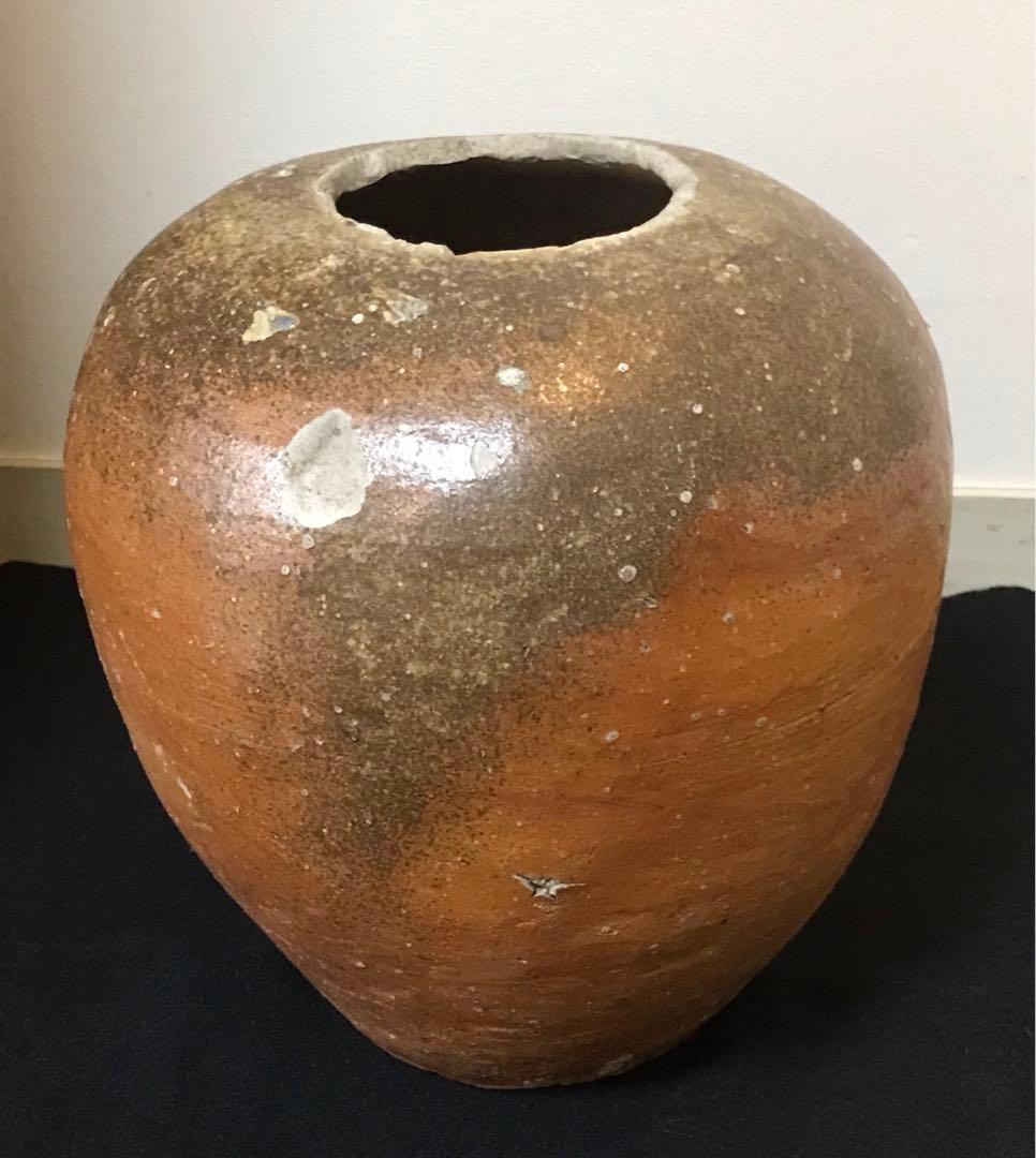 古信楽壺　室町末〜桃山 Yahoo!オークション - 特別出品 古信楽豪放自然釉掛かり壺 室町時代後