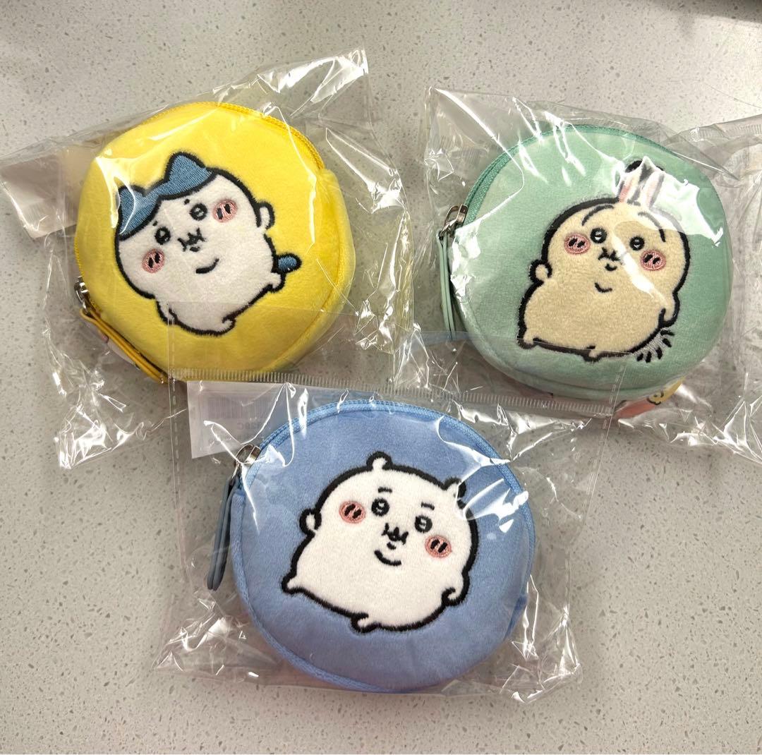 台湾限定 セブン ちいかわ ハチワレ うさぎ 刺繍 ポーチ 財布 3点