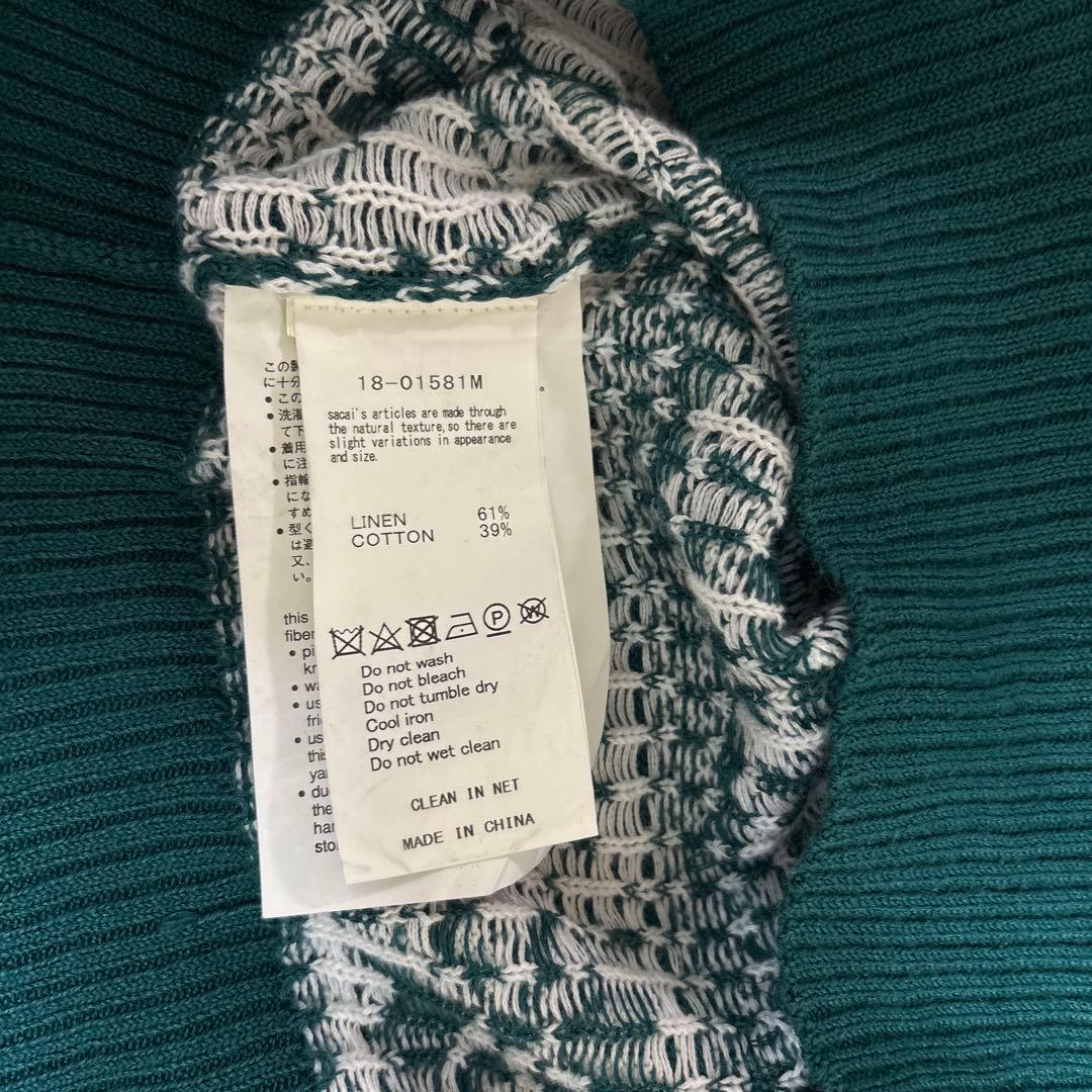 美品！！【田中圭CM着用】『sacai サカイ』ニット プルオーバー