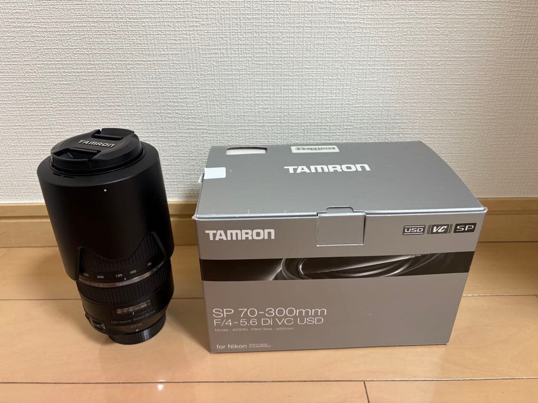 レンズ(ズーム) TAMRON SP 70-300mm F4-5.6 Di VC USD A030 Tamron A005S SP AF 70-300mm F/4-5.6 Di USD Telephoto zoom lens for