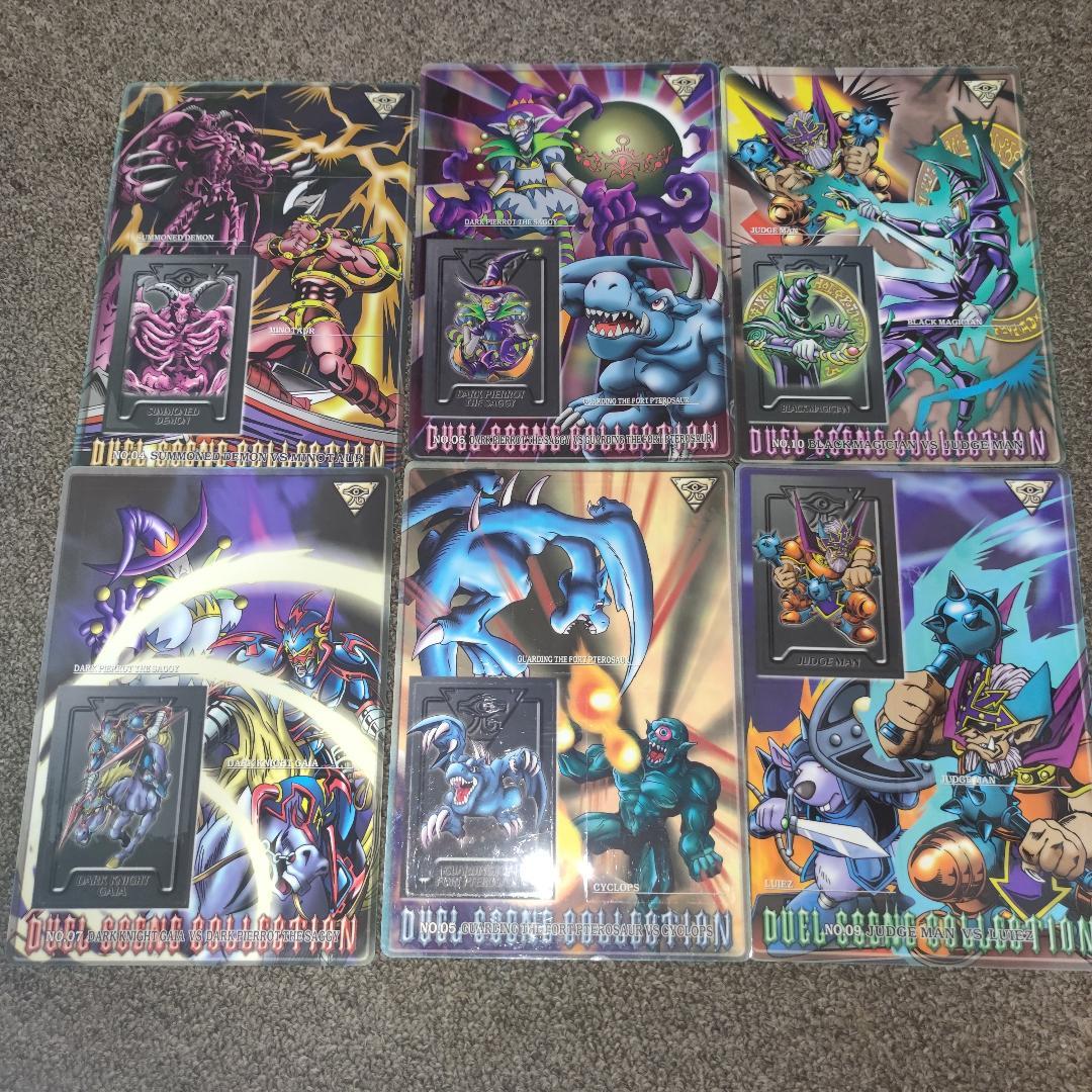 【希少・未使用美品】ジャンボカードダス デュエルシーン 未剥がし品 6枚 未剥がし 遊戯王 DUEL SCENE COLECTION ジャンボカードダス シールダス