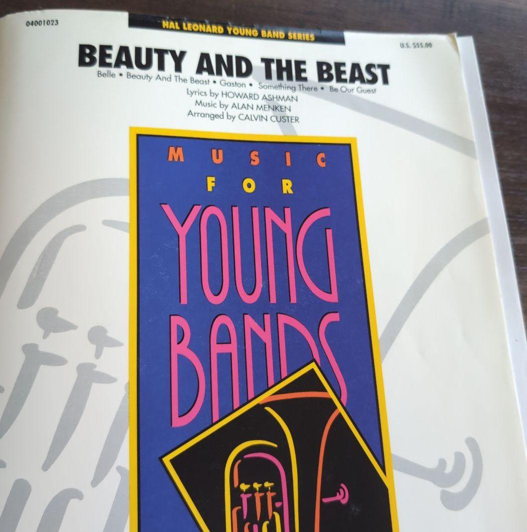 ディズニー　輸入吹奏楽楽譜　BEAUTY AND THE BEAST 美女と野獣」セレクション／アラン・メンケン（ポール・ラヴェンダー