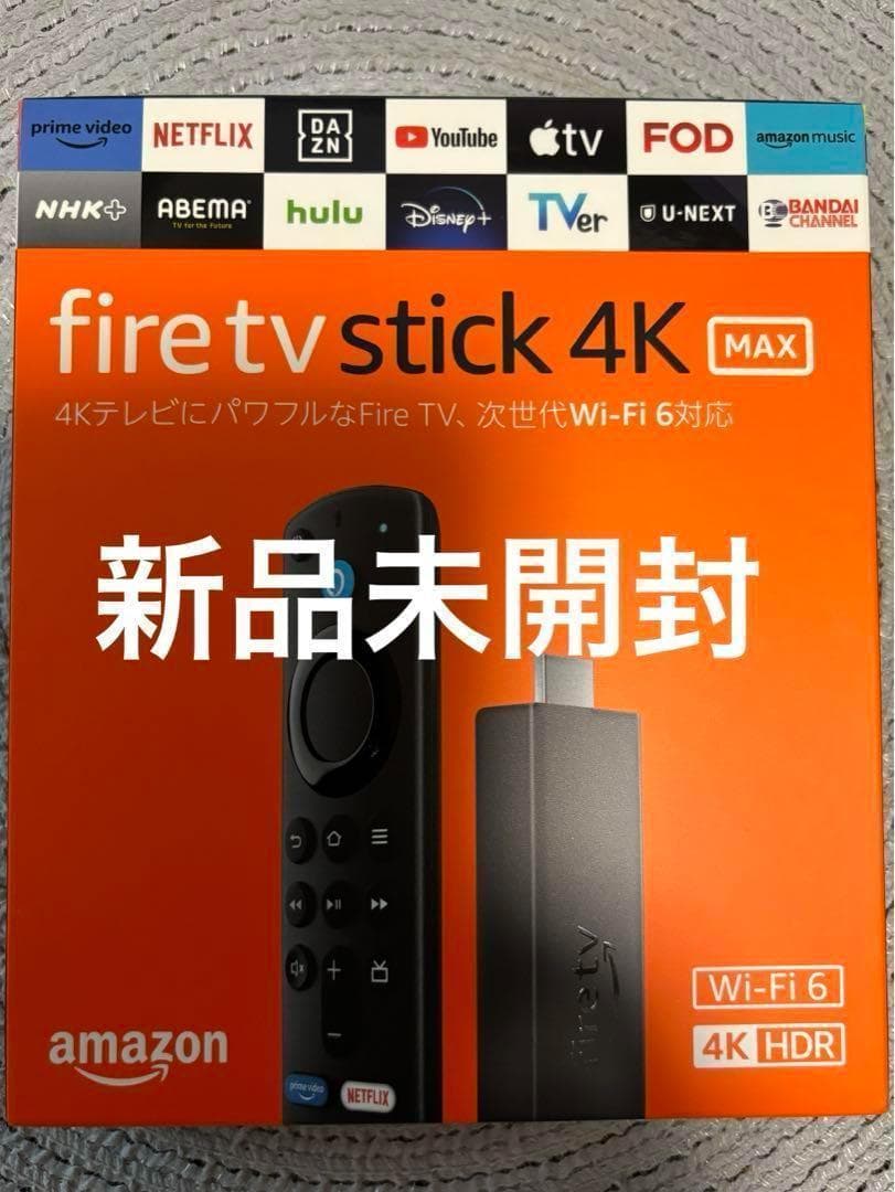 【新品】Amazon FireTV Stick ファイヤースティック4K MAX Amazon Fire TV Stick 4K Max (2nd Gen) Streaming Device with Wi-Fi