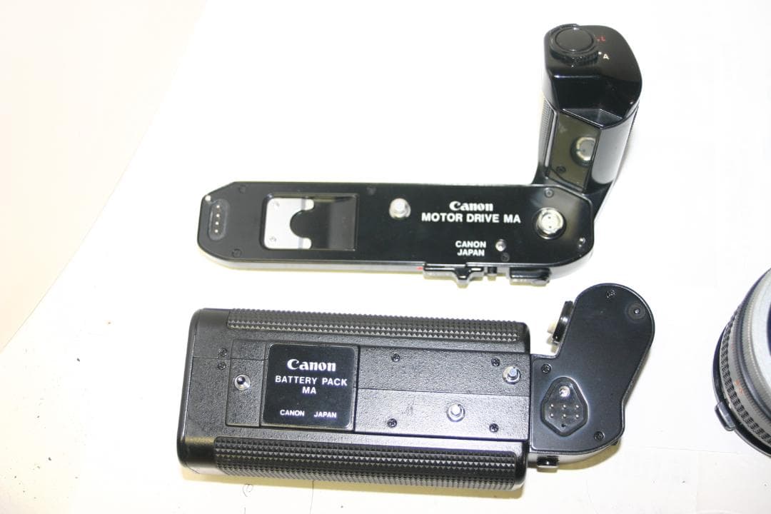 動作確認済】キャノンA-1+純正レンズ2本+モータドライブ+ストロボ（