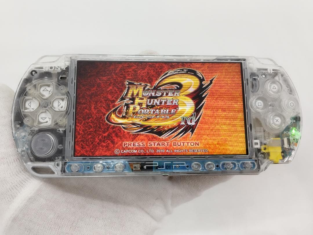 PSP 3000 すぐ遊べるセット【美品・カスタム】スケルトン - メルカリ