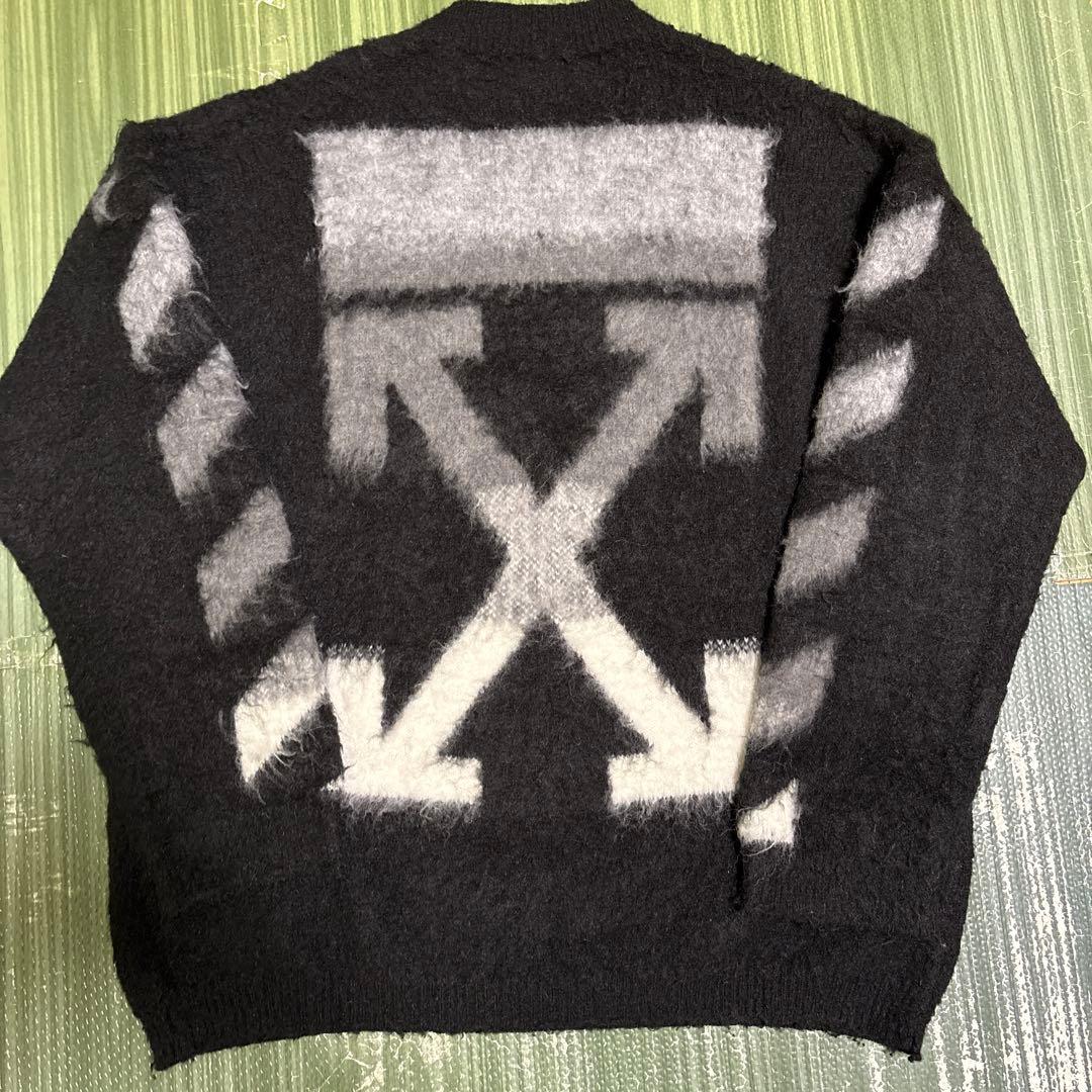 OFF-WHITE MAIN LABEL ニットセーター 黒 - メルカリ