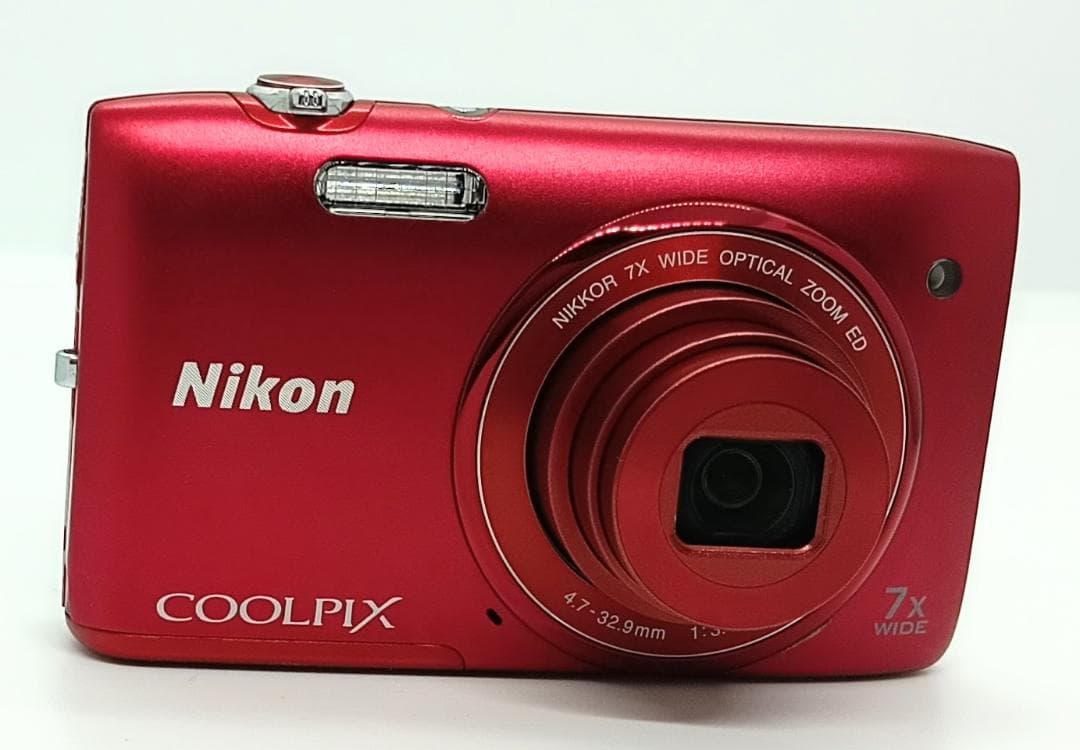 デジタルカメラ Nikon COOLPIX S3400 Red 20.1MP 7x Zoom
